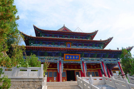 Beishan山图卢寺西背景图片
