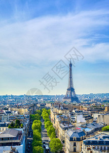 Eiffel铁塔和巴黎的景象图片