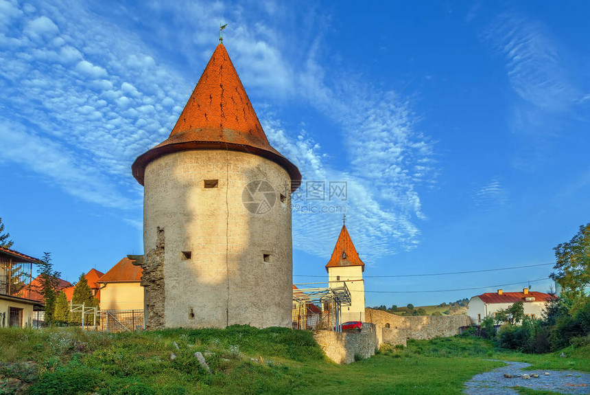 强化系统和城墙建于斯洛伐克Bardejov的14世纪和15世纪图片