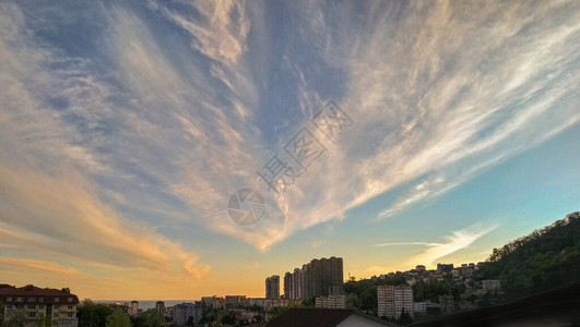 在索契的春天日落时背景图片