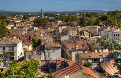 阿维尼翁市风景法国房屋图片