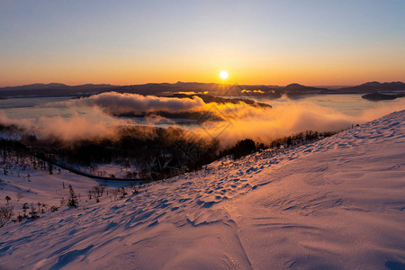 冬季北海道的Kus高清图片