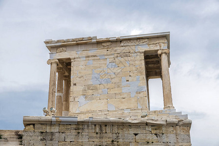 希腊雅典卫城的雅典娜耐克神庙景观图片