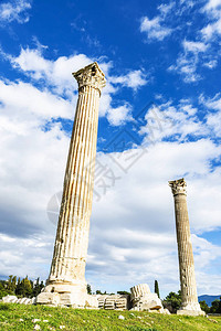 希腊雅典奥林山宙斯奥利皮或奥林匹克宙斯列图片