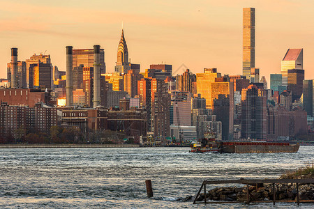 纽约纽约美国曼哈顿市中心从黄昏图片