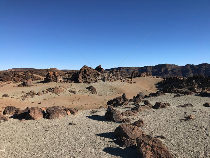 加那利群岛特内里费火山的地貌景观位于加那利群岛Te图片