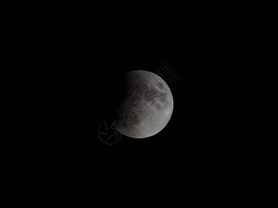 当月球直接飞过地球之后进入其阴影时图片