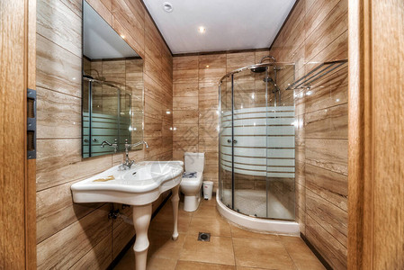 旅馆或公寓或家现代浴室的标准室内设计图片