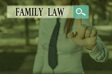 显示家庭法的书写笔记处理与家庭有关的事务的法律分图片