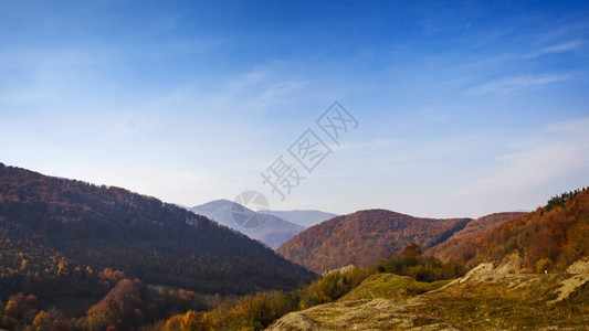 风景明媚的秋天风景背景图片