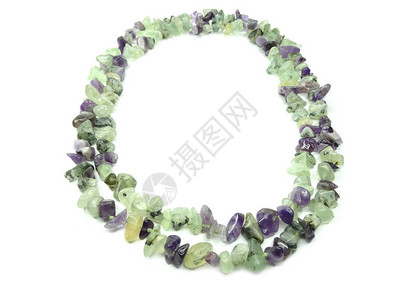 珠宝时尚珠子项链与天然石头水晶紫水图片