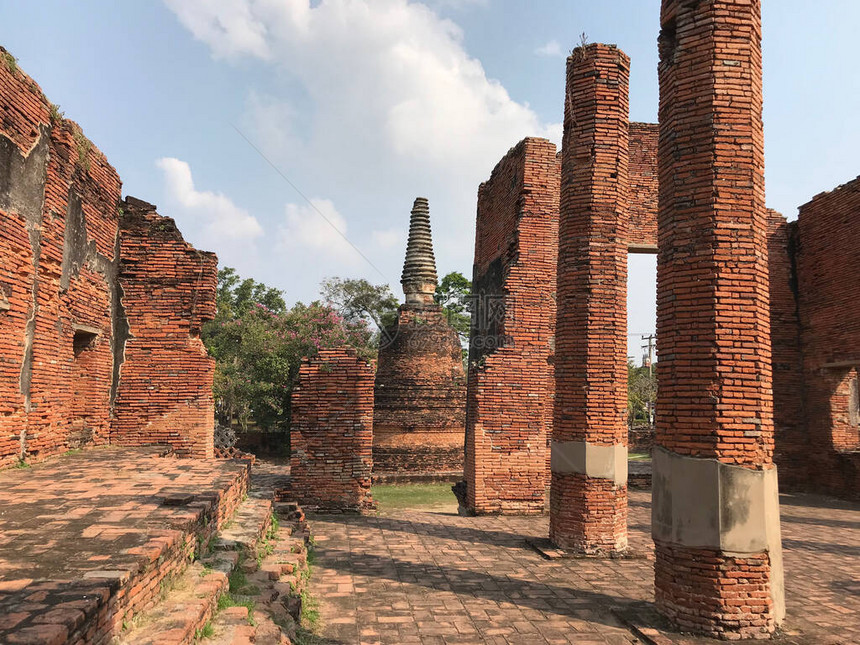 泰国阿约塔亚王国最重要的神庙WatPhraSriSanp图片