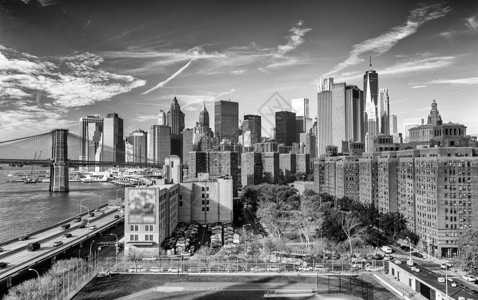 美国纽约市曼哈顿下游图片