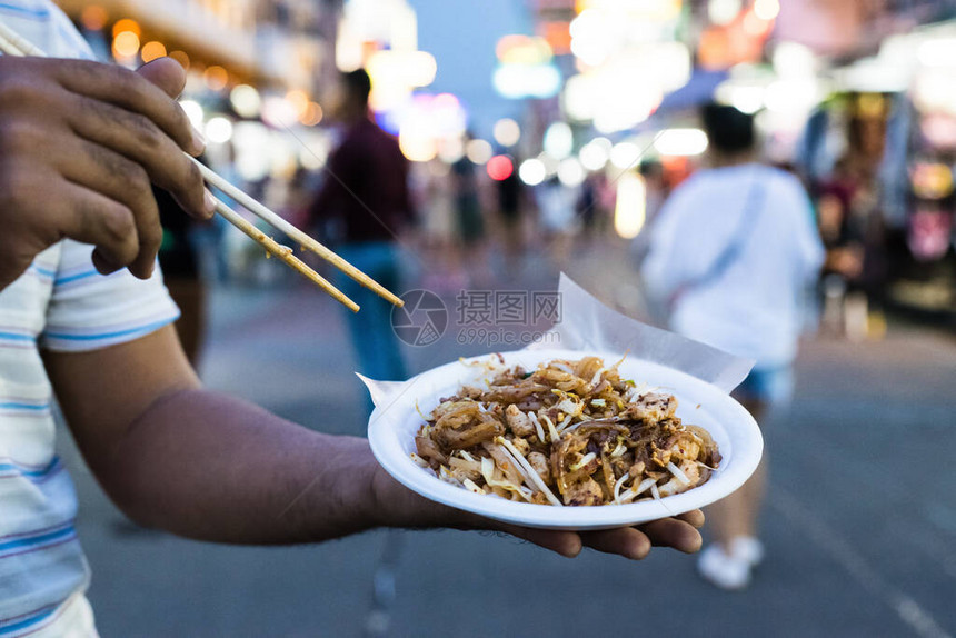 垫泰国街头食品图片