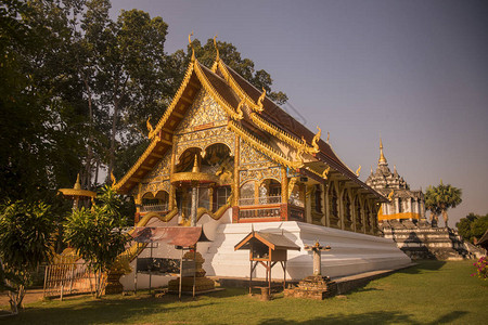 泰国北部南奔省南奔市的玉佛寺高清图片
