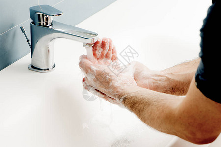 在浴室洗手和肥皂清洁图片
