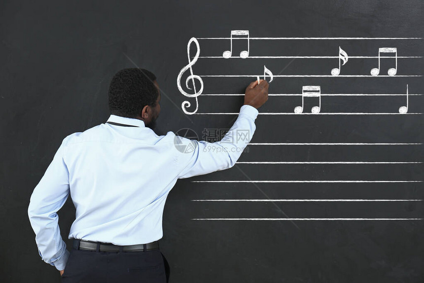 非裔美国人音乐老师在课图片