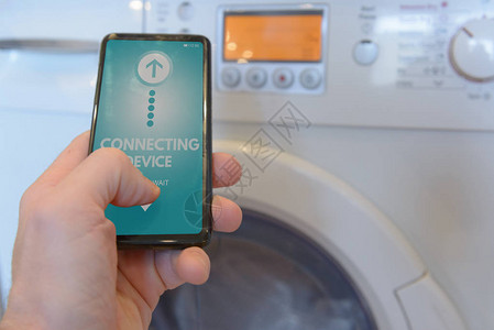 智能电话接通洗涤机背景图片