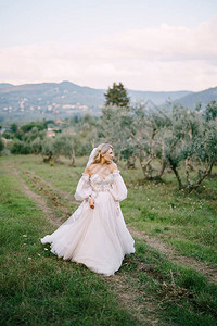 在意大利托斯卡纳的一座古老葡萄园别墅结婚图片