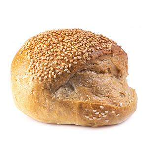 白色背景的鲜烤法国面包被隔离背景图片