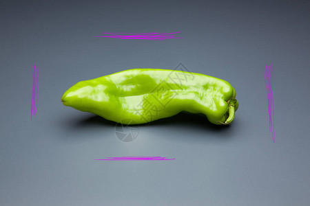 一个简单的绿色胡椒充满背景图片