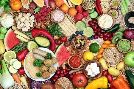天然健康的纯素食品图片