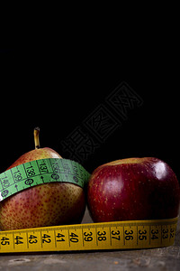 健康饮食梨和苹果黑图片