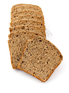 村庄的面包被切片在背景图片