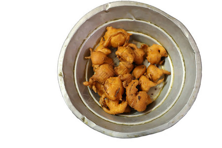 土制印度土豆和洋葱蛋白面或Bhajj图片