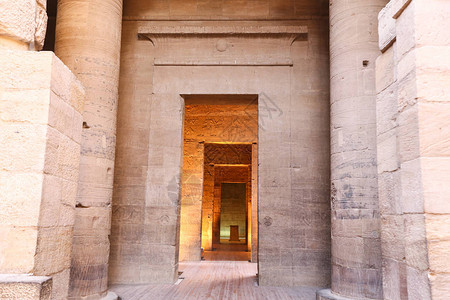 埃及阿斯旺市菲莱神庙内部图片