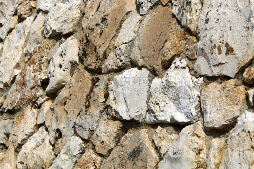 以色列北部山区的石头和岩石特写图片