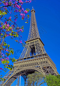 法国巴黎埃菲尔铁塔的景色图片