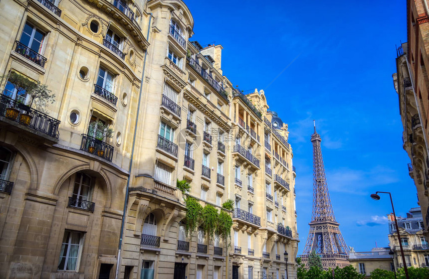 从法国巴黎街头可以看到埃菲图片