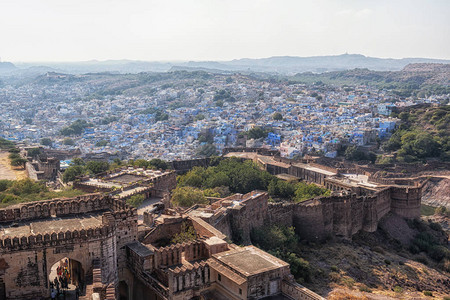蓝色城市乔德普尔Jodhpur和迈赫兰加图片