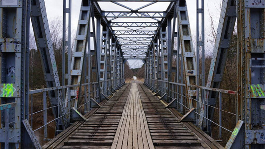 春天的老木桥图片