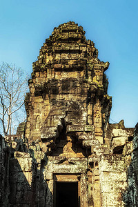 柬埔寨吴哥尔瓦Angkorwat的墙背景纹理综合体上的图片