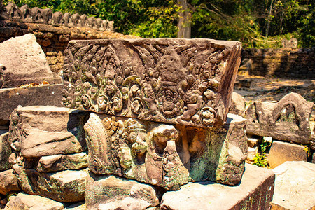 石庙吴哥窟柬埔寨图片