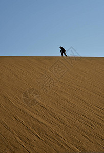 一个大平坦的纳米布沙漠丘表面图片