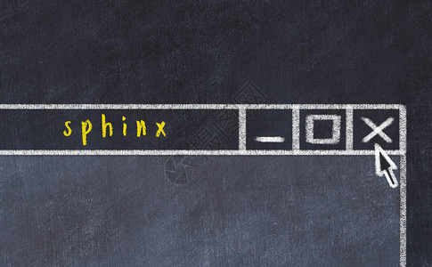 处理问题的概念用字幕Sphinx绘制关闭程序窗图片
