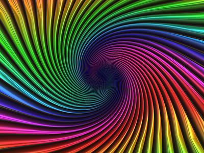 彩虹双曲螺旋彩虹色抽象螺旋动力学纹理图片
