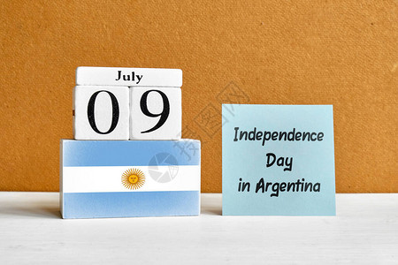 阿根廷独立日9月9日第九个月日历概念关高清图片