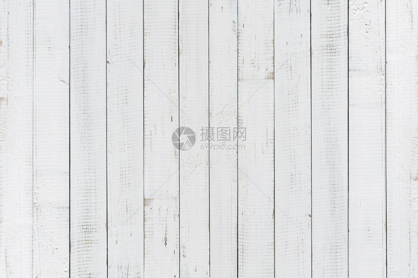 白色天然木墙纹理和背景图片