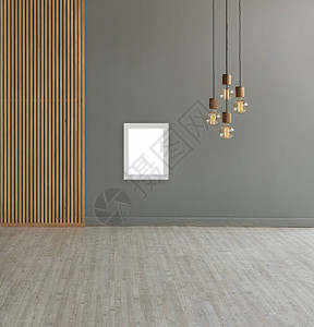带灯的房间装饰棕色墙壁背景背景图片
