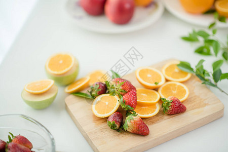 各种水果饮食保健和康概念图片