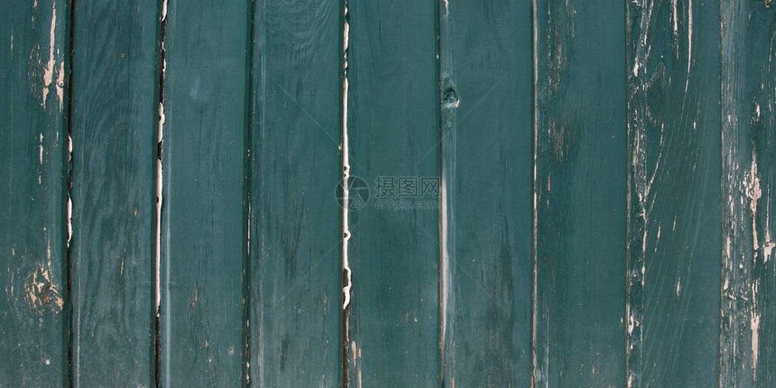 旧的老式木制绿色grunge木板背景图片
