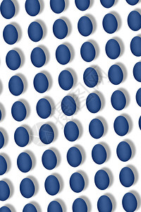 由白色背景上的蓝色鸡蛋制成的图案最小的食物概念顶视图流行艺术设计图片