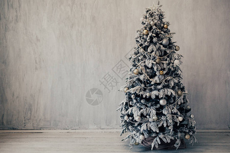 新年树礼品装饰冬季圣诞图片