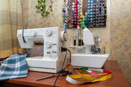 缝纫工时装设计师和建筑师的工作场所图片