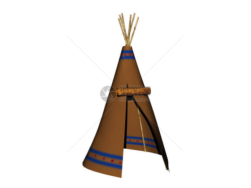 棕色印第安人帐篷带图片