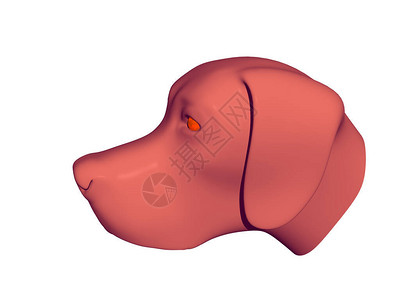 一只耳朵松软的猎犬的头背景图片